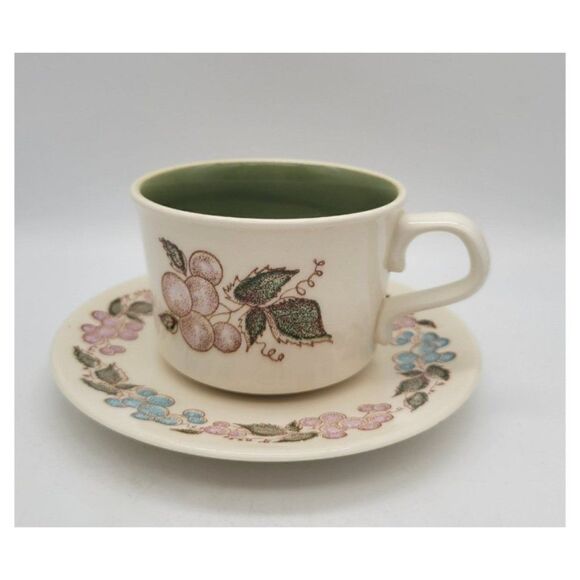 Midcentury Deadstock TS & T Concord Grape Cup and Saucer - Picture 1 of 6